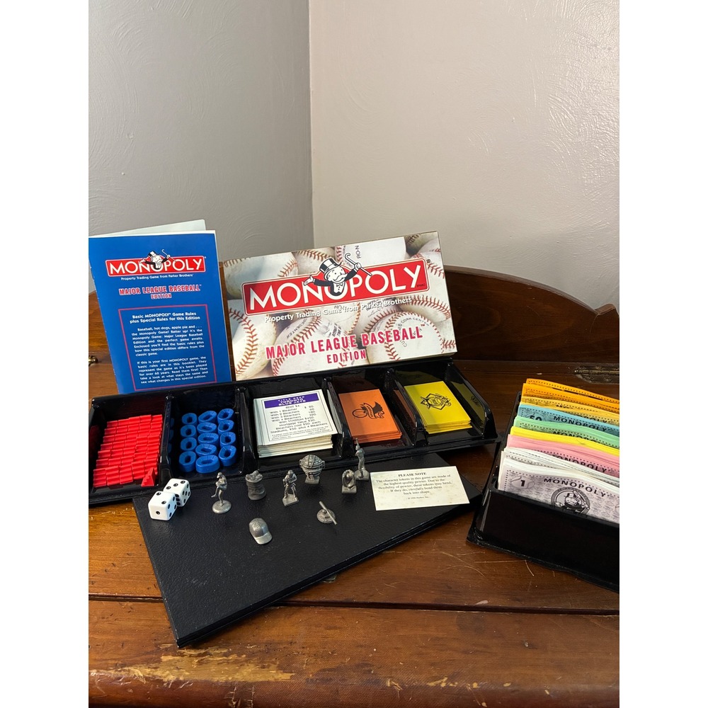 Parker Brothers Monopoly Game MLB Major League Baseball Edition Complete 1999